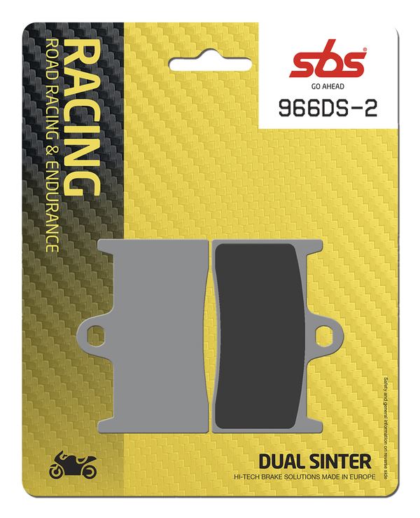 Sbs DS Racing Dual Sintered Brake Pads For Yamaha YZF-R6 600 2017-2026 966DS-2
