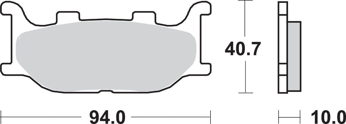 Sbs HS Street Excel Sintered Front Brake Pads For Yamaha XV 250 1993-2022 691HS