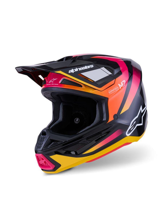 ALPINESTARS SM7 Rise Helmet BLK/YL/PINK 2025 Model