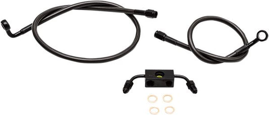 La Choppers Braided Brake Line Kit For Harley XL 1200 X 2014-2022 LA-8321B13M
