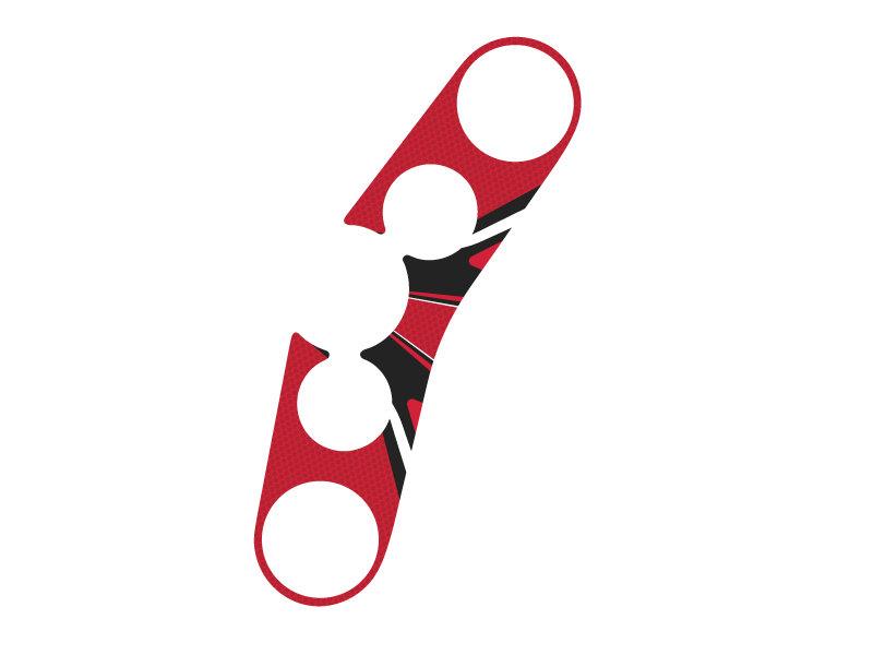 PUIG Radikal Yoke Protector Red for Suzuki GSR 750 11-16 6918R