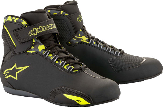 Alpinestars Sektor Wp Riding Shoes Black Green Yellow