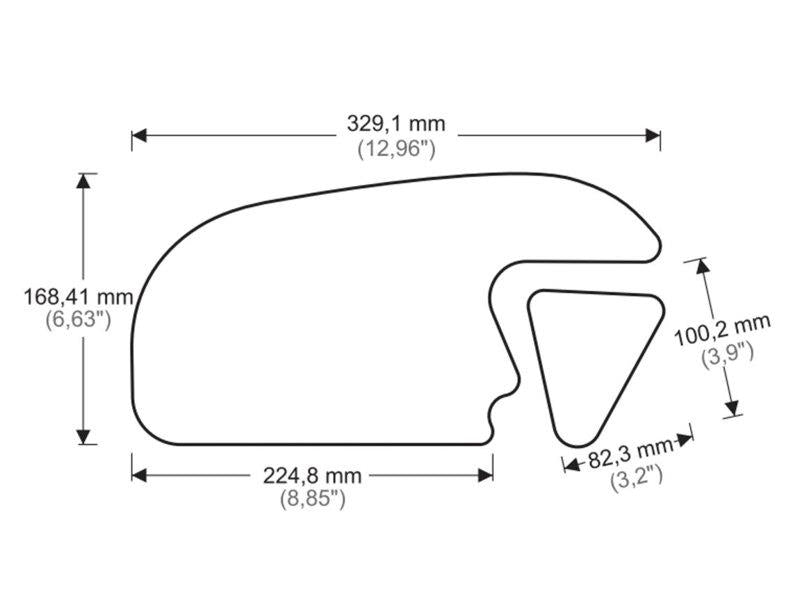 PUIG Side Tank Pad Protector Black for Honda CBR600 RR 13-16 20072N
