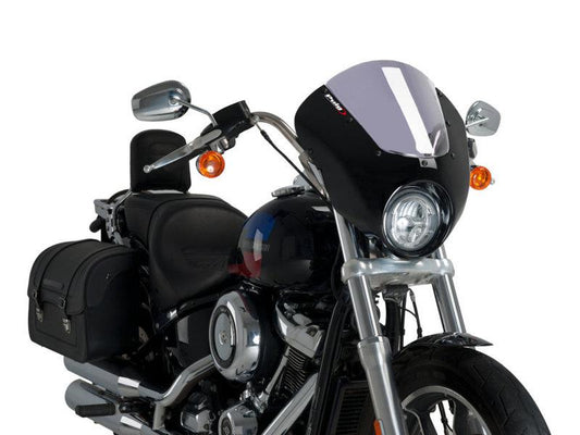 PUIG Dark Night Screen Light Smoke for Harley Davidson Softail Low Rider FXLR 18-20 21096H