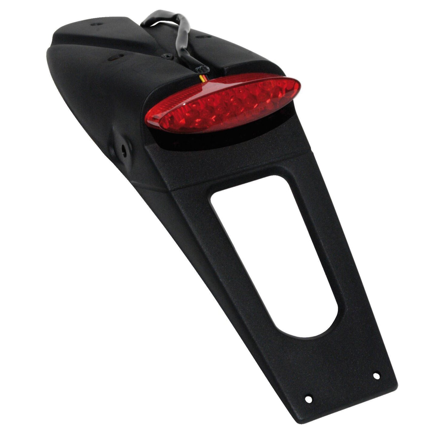 UFO LICENSE PLATE HOLDER W/ RED LED-LIGHT (E11 & DOT) BLACK PP01219CLB
