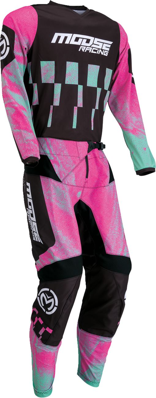 Moose Racing Jersy Qualifier Pink/Teal 24 Model