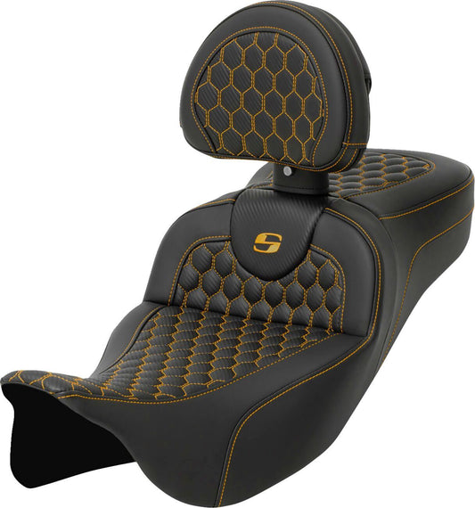 Saddlemen Honeycomb Roadsofa Saddlehyde Seat Extended Reach Includes Backrest For Harley Davidson FLHXS 1868 ABS 08-23 808-07B-190B7