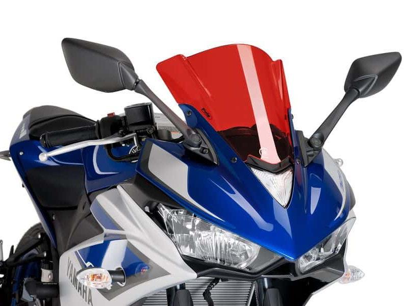 PUIG Z-Racing Screen Red for Yamaha YZF R3 15-18 7649R