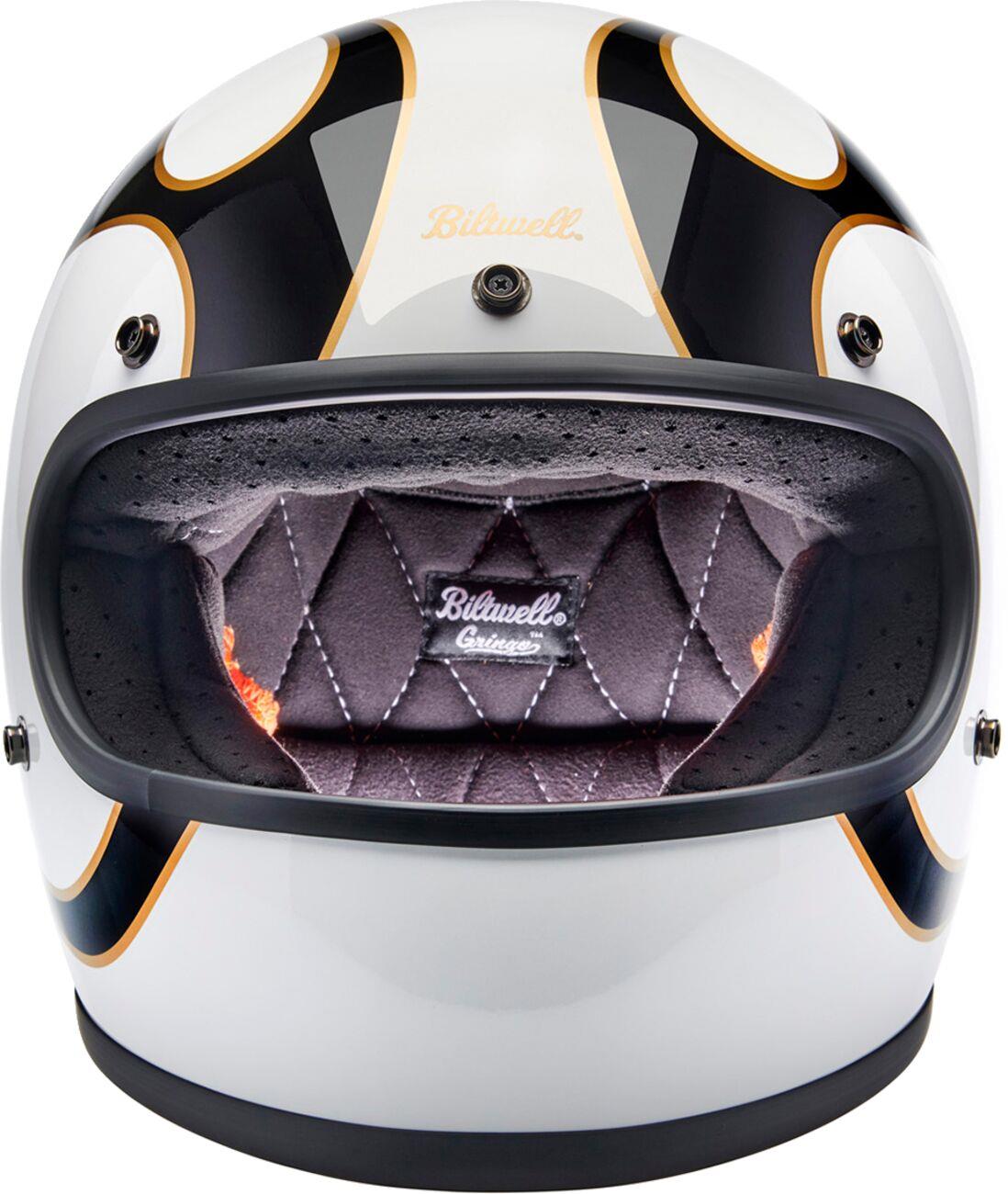 BILTWELL Gringo White/Black Motorcycle Helmet