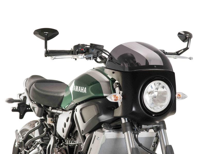 PUIG Retro Carbon Look Semi Fairing And Screen 180mm Dark Smoke for Yamaha XSR 700 16-20 9187F