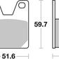 Sbs HF Street Ceramic Organic Brake Pads For Yamaha YZF-R7 1998-2022 733HF