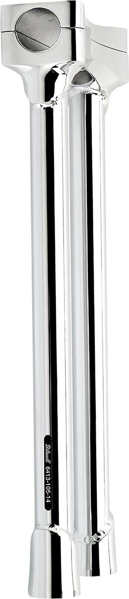 Biltwell Murdock O/S Risers Chrome 14" Pair For 1-1/8" Handlebars 6413-105-14
