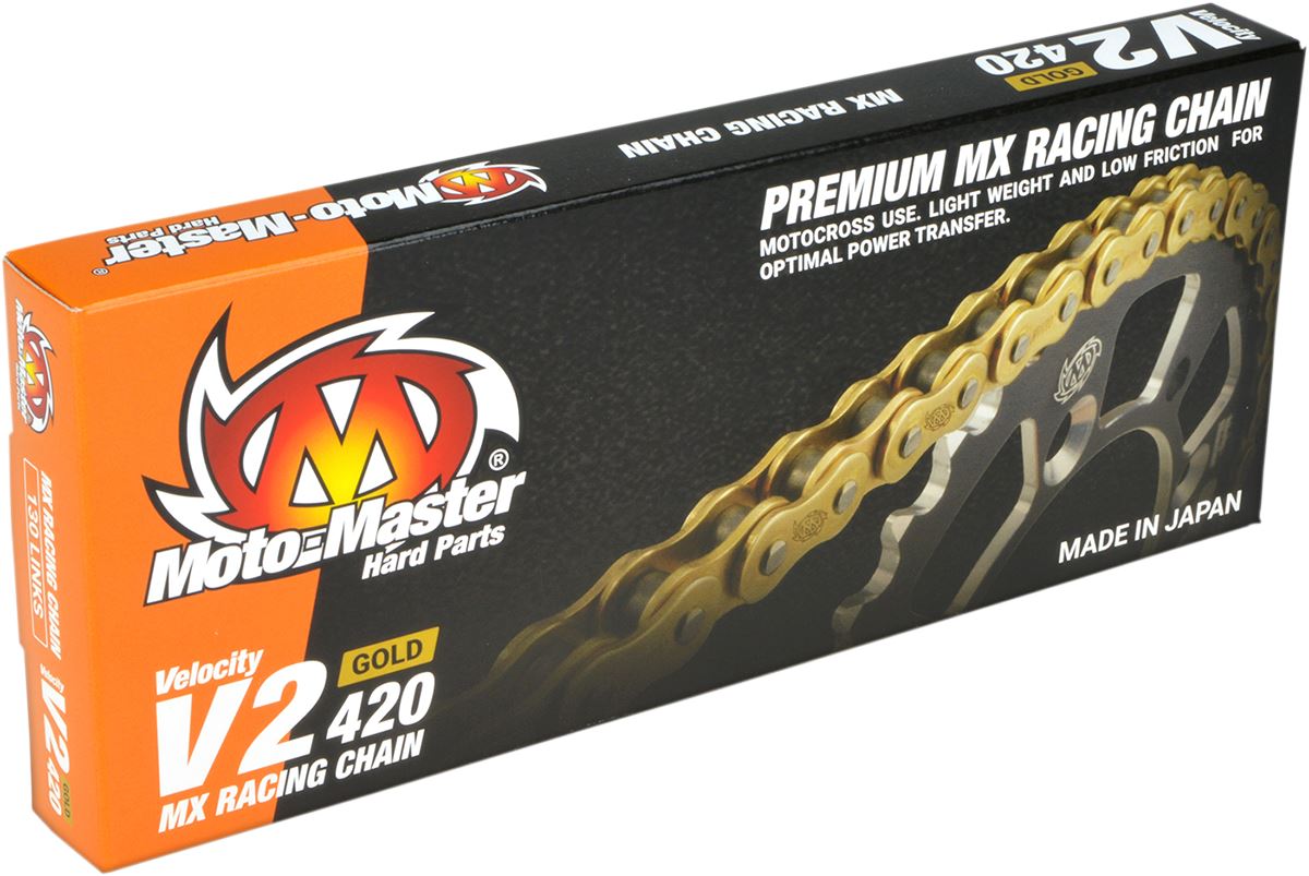 Moto-Master Uom 420 V2 Drive Chain For Kawasaki KX 112 1981-2026 Gold 642001