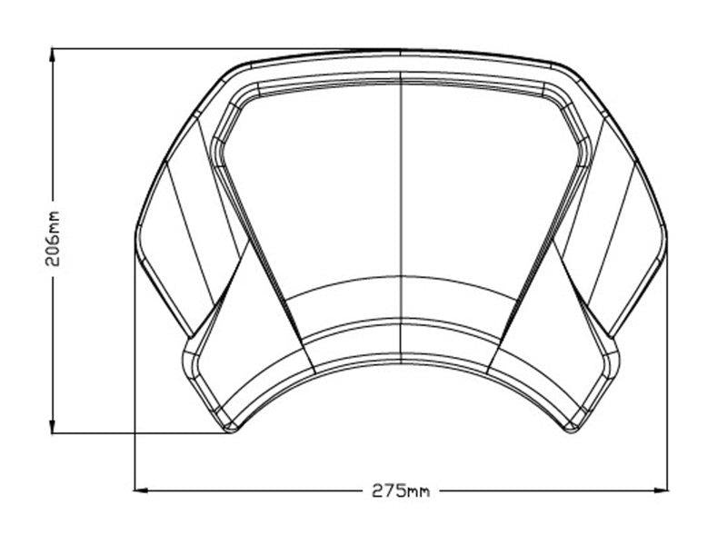 PUIG Aluminium Fly Screen Silver for Yamaha XV 950/R/Racer 14-20 3813P
