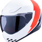 ICON Domain™ White, Red Motorcycle Helmet