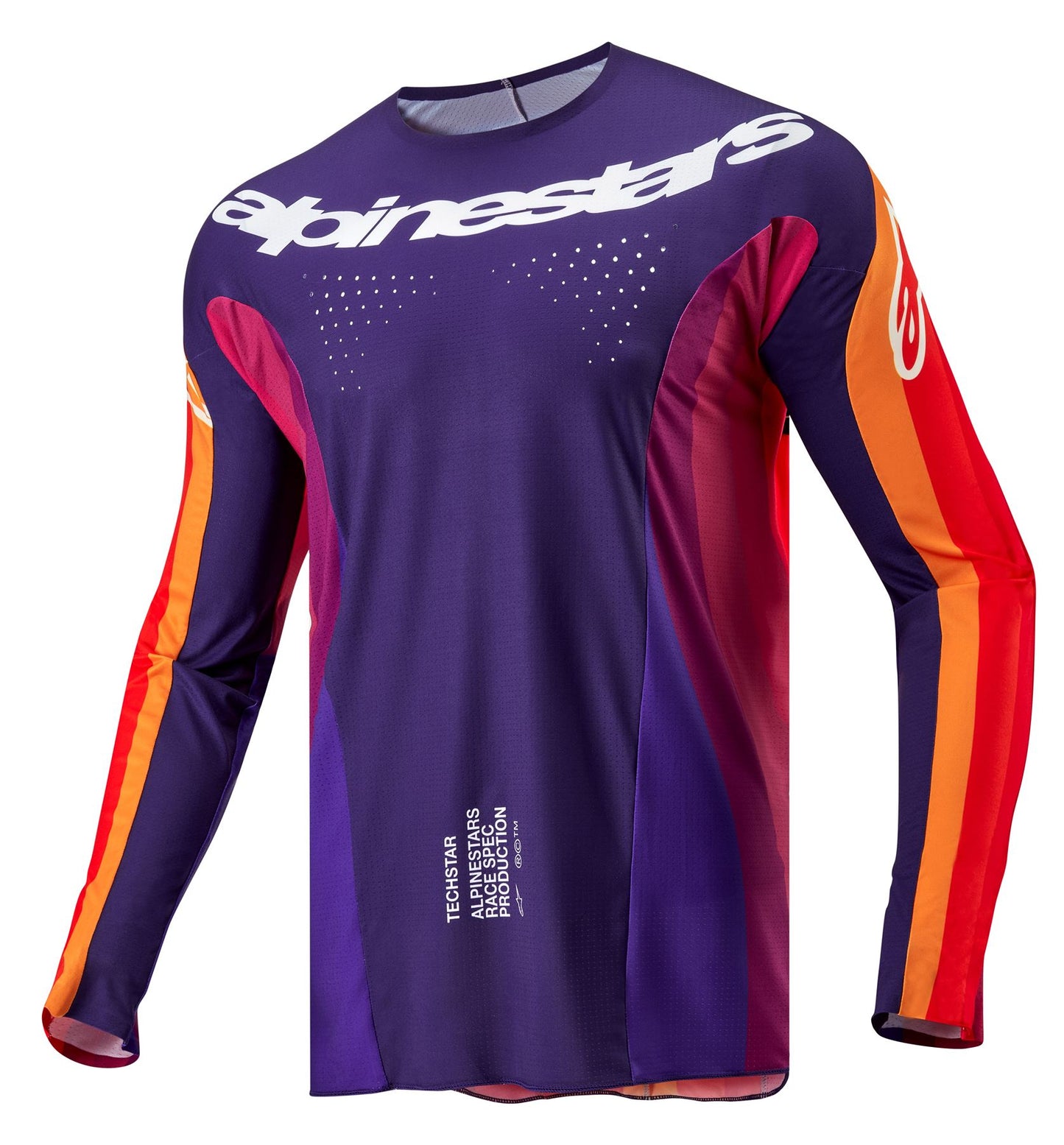 Alpinestars Techstar Pneuma Jersey Purple White Orange Red