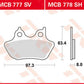 Trw SV Series Sindered Brake Pads For Harley FLHRSE4 1800 2000-2008 MCB777SV
