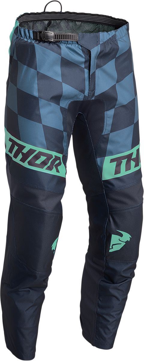 Thor Youth Sector Birdrock Adult Motocross MX Pants Dark Blue/Mint 26 Inches Waist