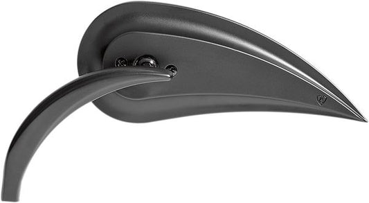 Arlen Ness Rad 3 Mirror 7" W x 3" H Black Screw-In Convex Teardrop 13-092