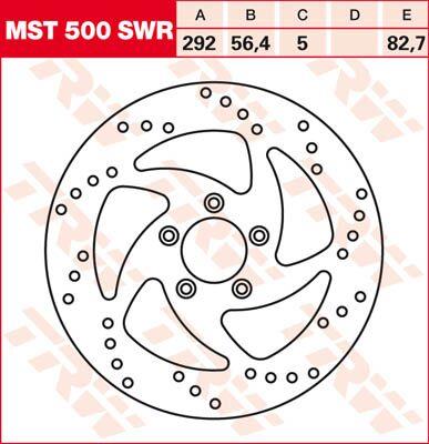 Trw Round Fixed Brake Rotor Swing Design For Harley XL 883 R 1999-2013 MST500SWR