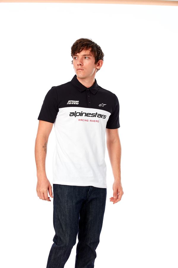 Alpinestars Paddock Polo Shirt Black White