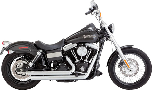 Vance & Hines Big Shots Staggered Exhaust System Chrome For HD FXDC 1584 06-09 17958