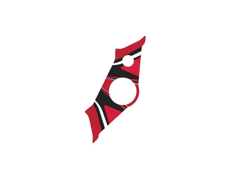 PUIG Radikal Yoke Protector Red for Yamaha YZF R6 03-04 6926R