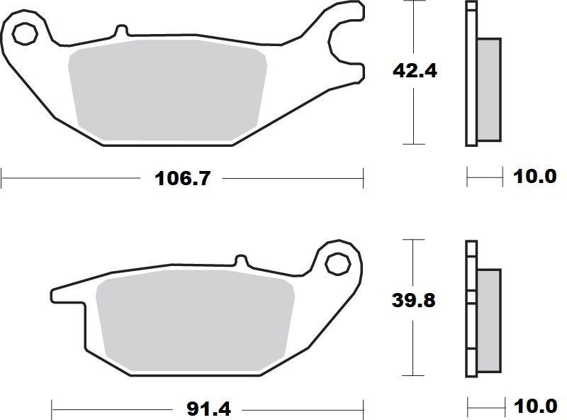 Moto-Master Ceramic Brake Pads For Honda ST 125 Cf Moto ST 125 2001-2024 414204