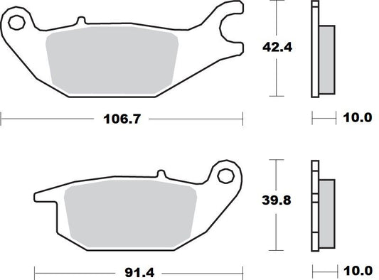 Moto-Master Ceramic Brake Pads For Honda ST 125 Cf Moto ST 125 2001-2024 414204