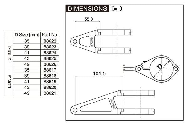 Daytona CNC Billet Aluminum Handlebar Headlight ECE Approved Mounting Bracket 88624