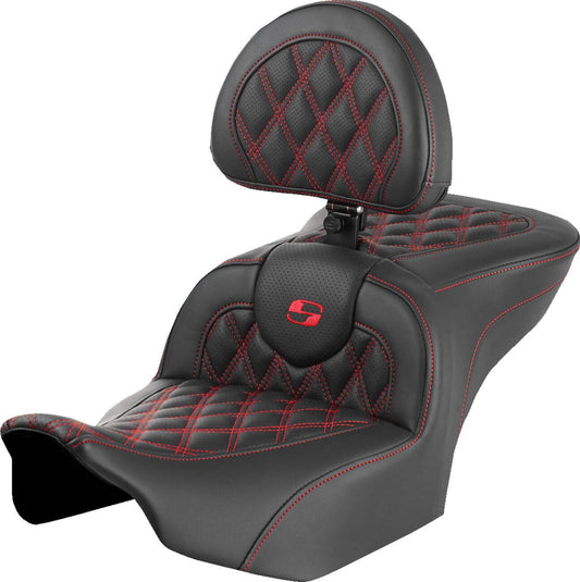 Saddlemen Roadsofa Seat With Backrest For HD FLTRXSE 1977 23-24 823-07-182B4