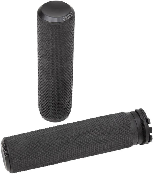 Arlen Ness Knurled Grips Black Anodized For Harley Davidson XL 883 N 76-22 07-325