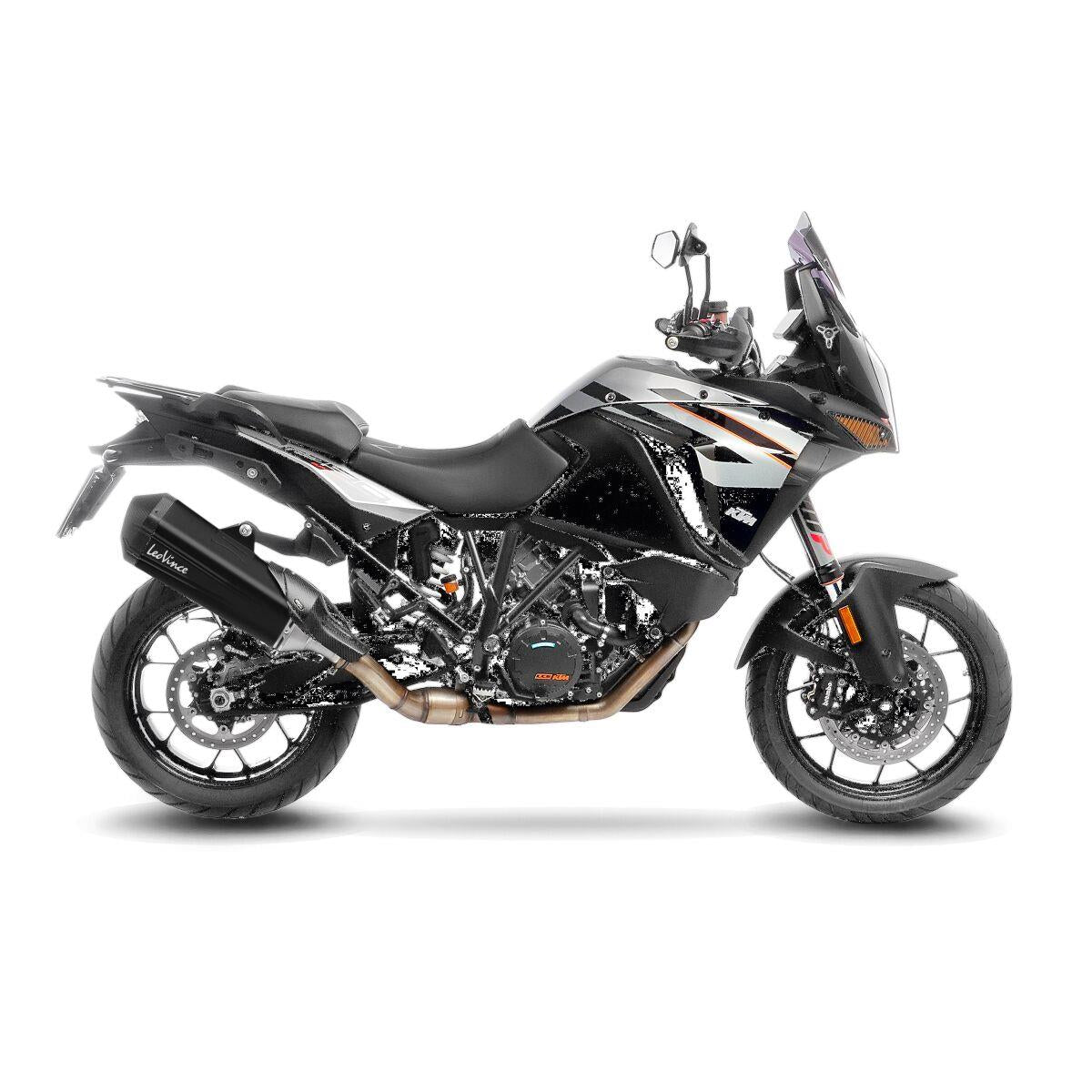 LEOVINCE LV-12R Black Edition Slip-On Muffler for KTM ADV/SUPER ADV 13-20 15309B