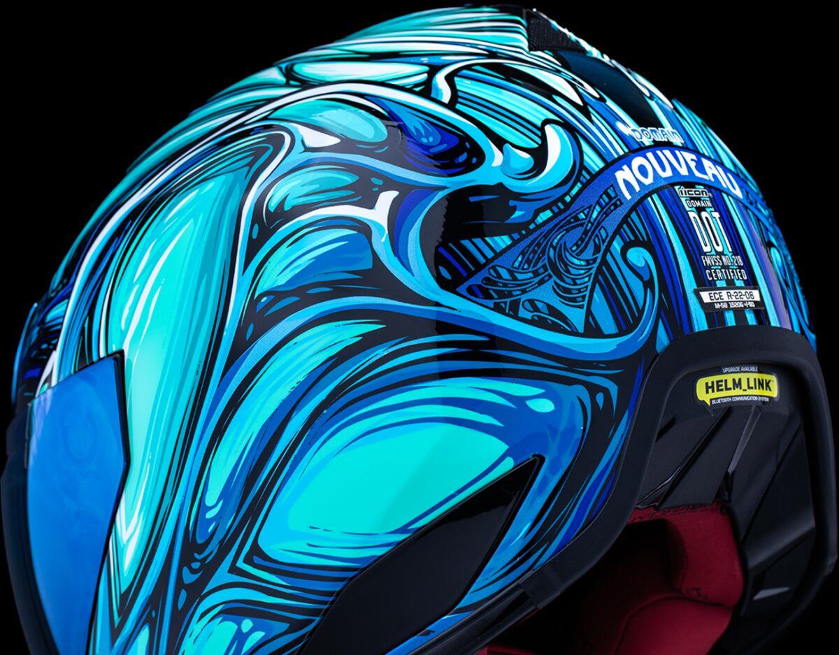 ICON Domain™ Blue Motorcycle Helmet