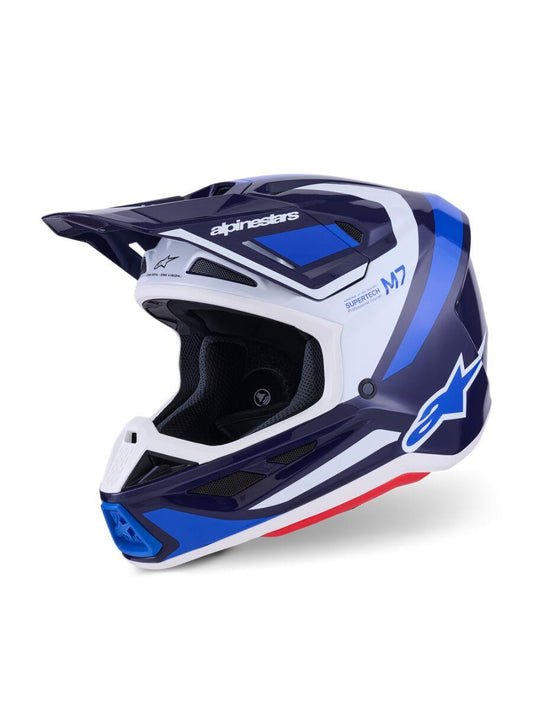 ALPINESTARS SM7 Rise Helmet BLUE/WHITE 2025 Model