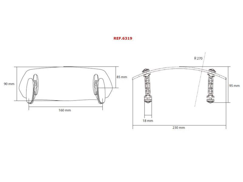 Puig Adjustable Clip On Screen Extender 90 x 230mm Light Smoke 21714V