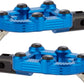 Arlen Ness MX Footpegs Driver Blue Billet Aluminum Rubber Pair 07-903