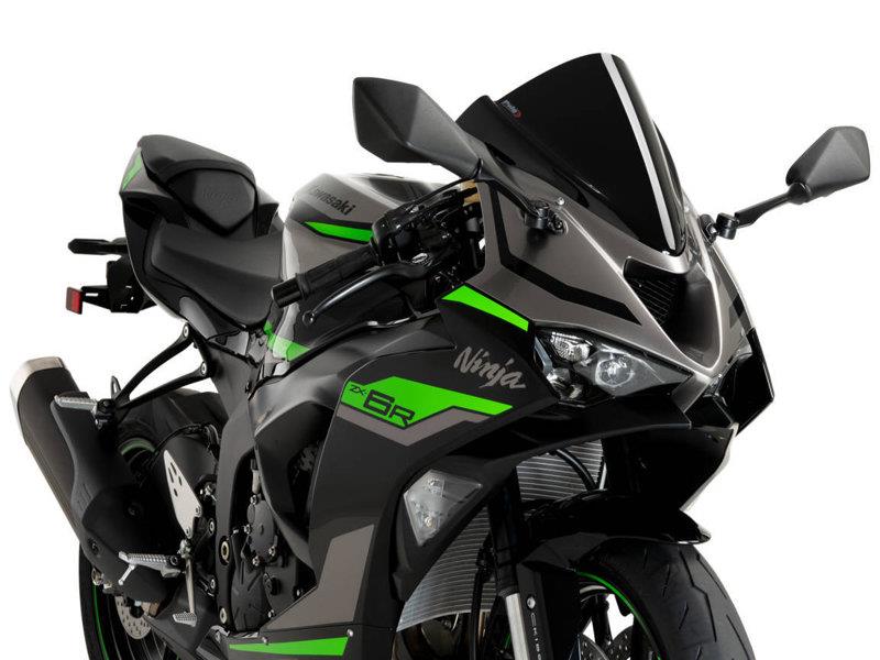 PUIG R-Racer Screen Black for Kawasaki ZX-6R 636 24-25 21831N