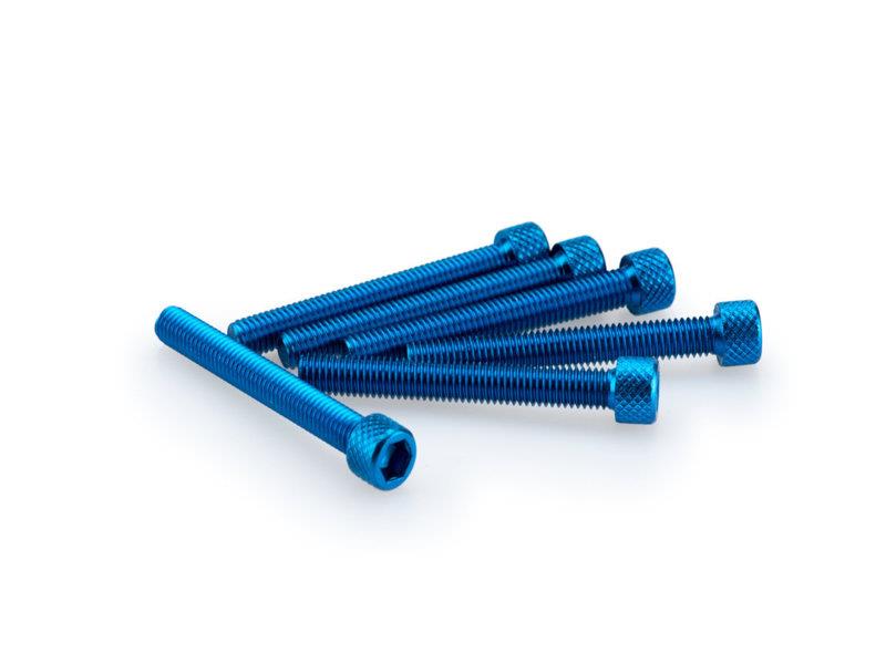 PUIG M5 50mm Allen Screws x 6 Blue Universal 0421A