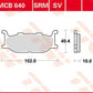 Trw SV Series Sindered Brake Pads For Yamaha SCR 950 1991-2021 MCB640SV