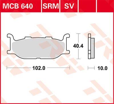 Trw SV Series Sindered Brake Pads For Yamaha SCR 950 1991-2021 MCB640SV