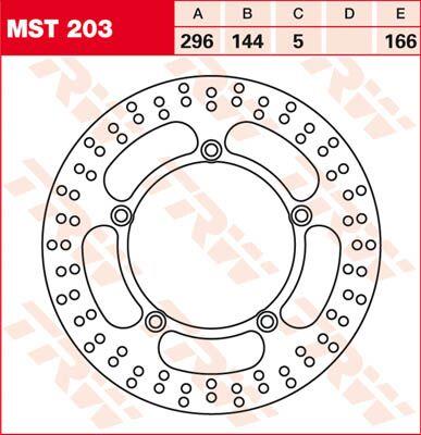 Trw Round Fixed Brake Rotor 250-299mm For Honda VT 600 C 1986-2007 Steel MST203