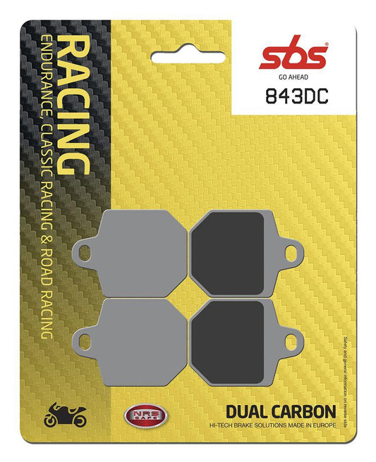 Sbs DC Racing Dual Carbon Brake Pads For Hm Moto CRM-F 500 X 2006-2013 843DC