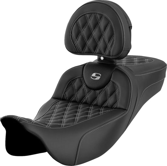 Saddlemen Roadsofa Seat With Backrest For HD FLHXS 1868 08-23 808-07B-184B5