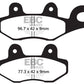 EBC GPFAX Series Race Sindered Brake Pads For Kawasaki EX 400 99-20 GPFAX197HH