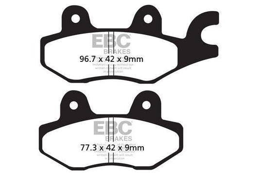 EBC GPFAX Series Race Sindered Brake Pads For Kawasaki EX 400 99-20 GPFAX197HH