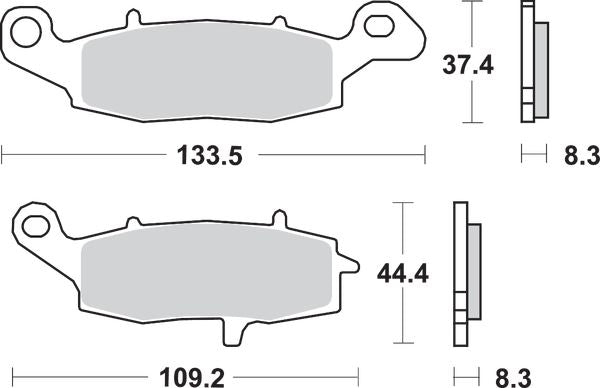 Sbs HS Street Excel Sintered Front Brake Pads For Suzuki DL 650 1995-2020 705HS