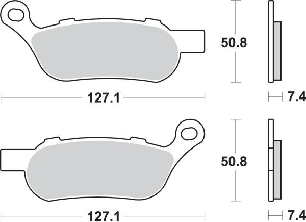 Sbs Sintered Metal Harley/Buell Brake Pads For Harley FLS 1690 2008-2017 854H.LS