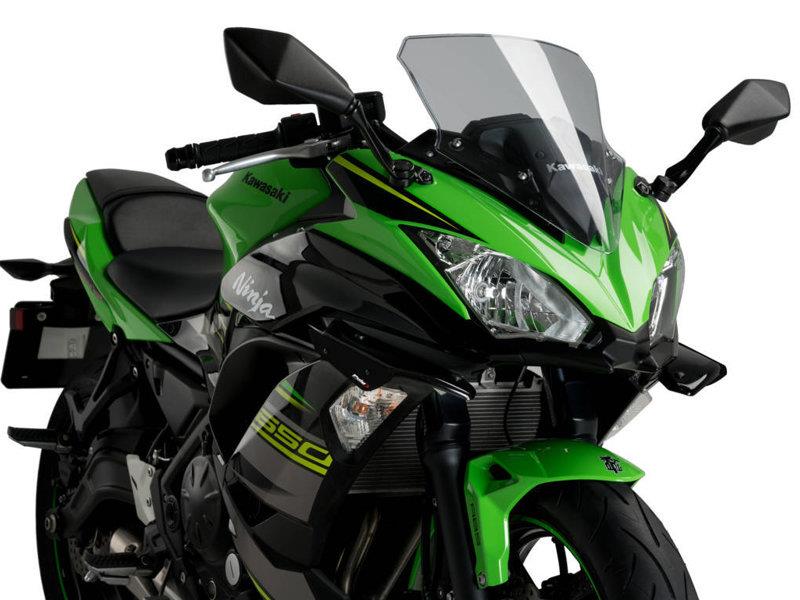 PUIG Sport Downforce Spoilers Black for Kawasaki Ninja 650 17-19 3835N
