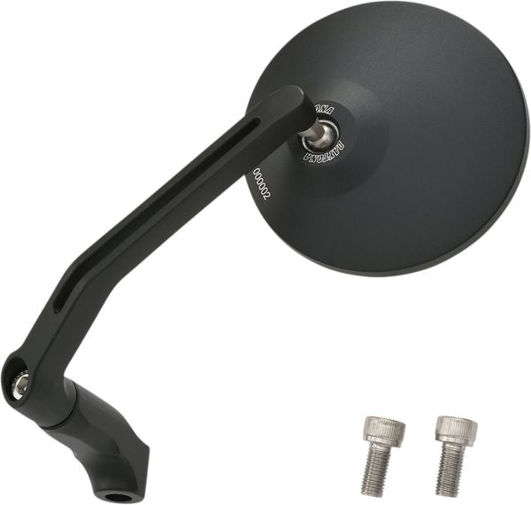 Daytona E-Marked Mirror Black Aluminum Round Handlebar End Side View 89429